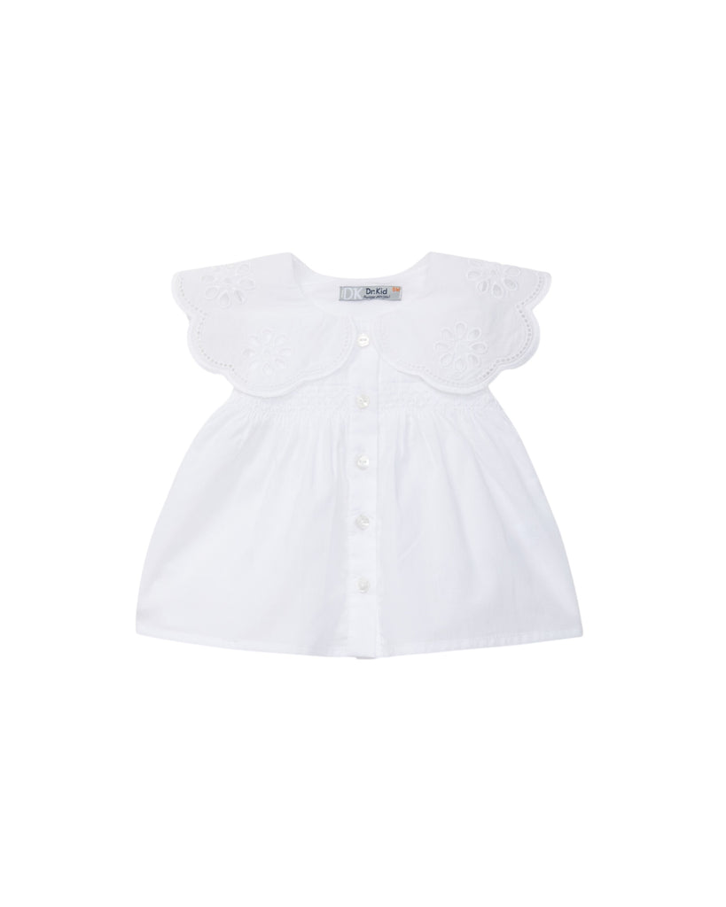 Camicia bimba con collo ampio