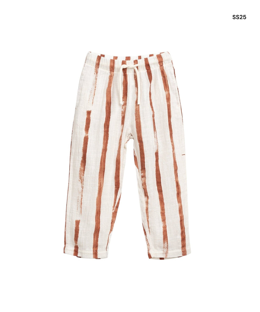 Pantalone a righe in cotone organico Play Up