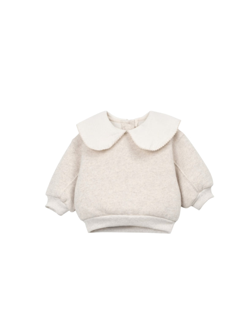 Felpa con colletto beige